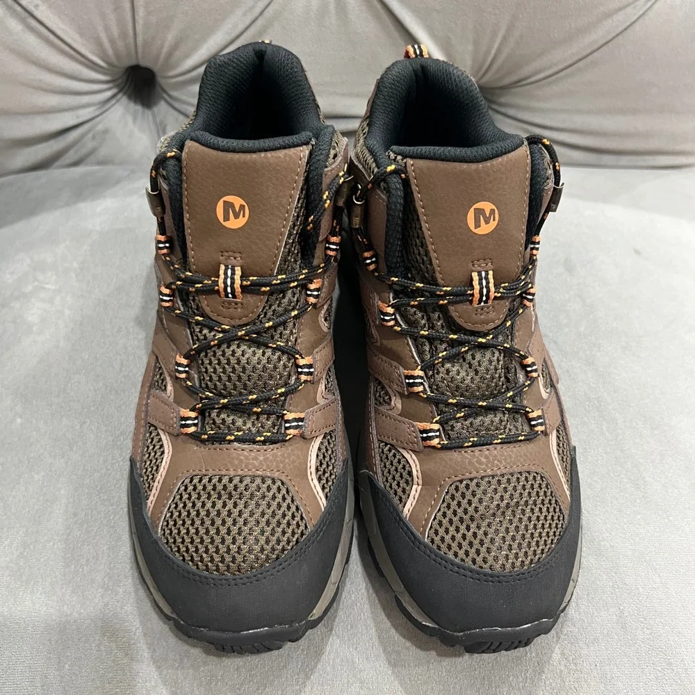 Merrell Moab 2 Mid Waterproof Hiking Boots Brown 6.5M Youth Leather Trail Shoes